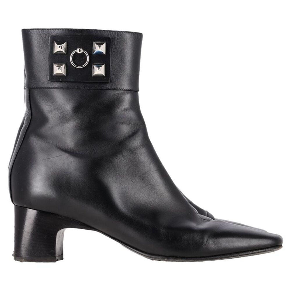 Hermès Decouverte 50 Ankle Boots in Black Leather